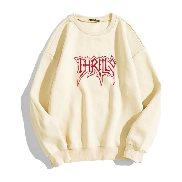 Tops - 🎢Thrills Graphic Thermal Sweatshirt